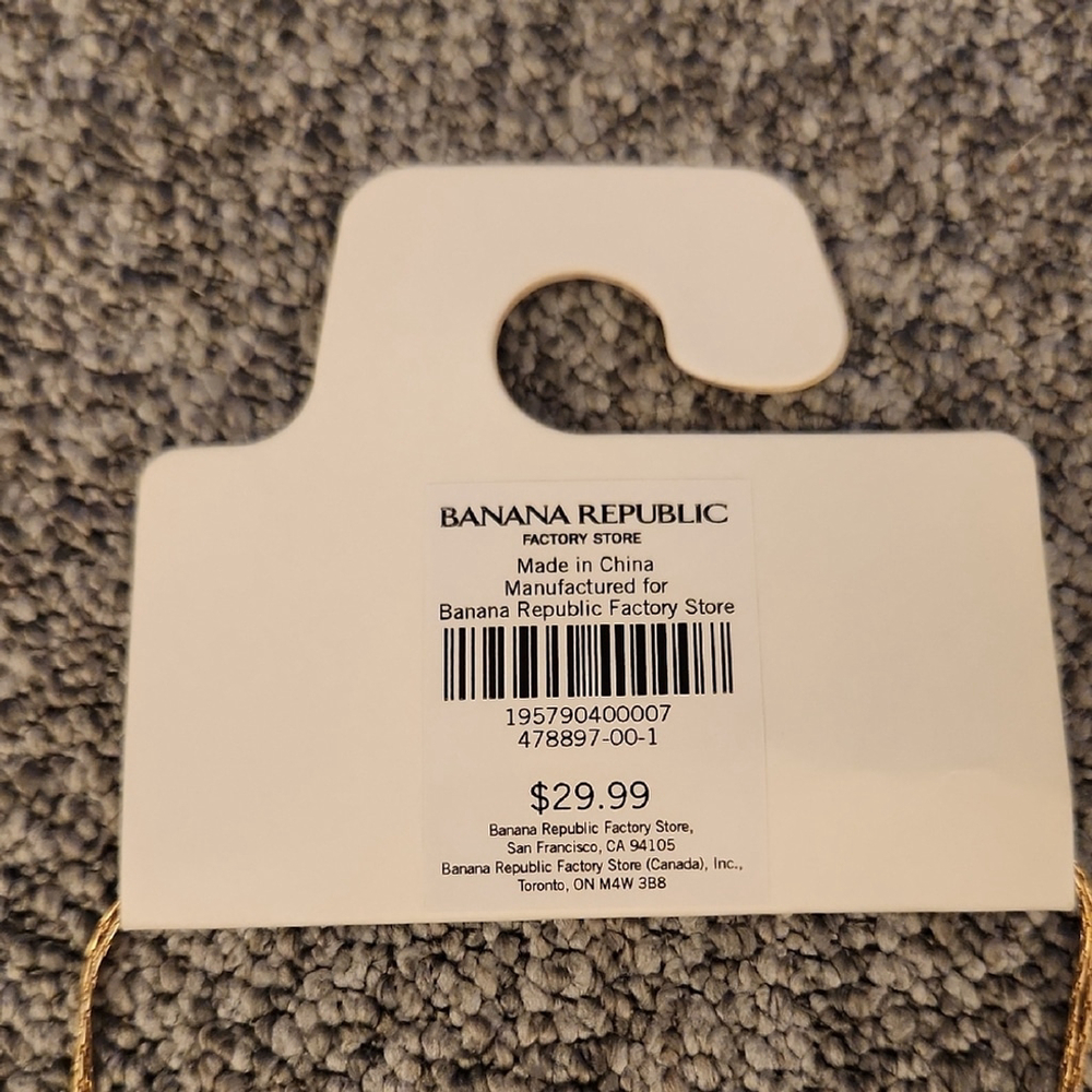 Banana Republic Elegant Bohemian Gold and Pink Necklace 32 Inchez - Picture 8 of 9
